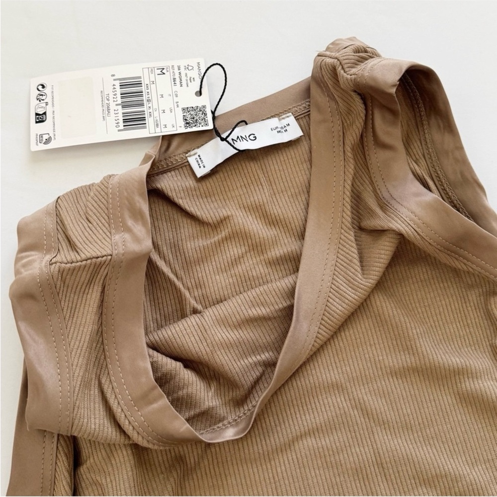 NWT Top with Satin Details